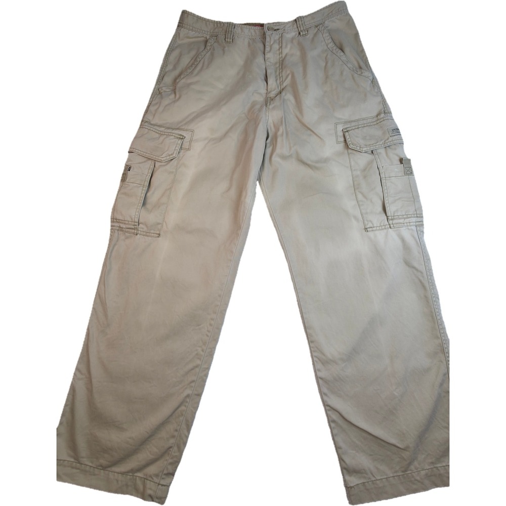 Unionbay Cargo Pants Mens 34x30 Tan Straight Leg Utility Excellent